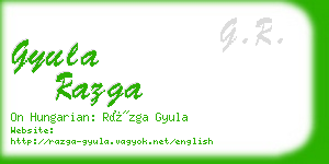 gyula razga business card